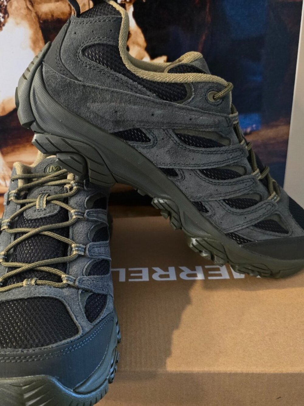 Merrell Men Moab 3 Shoes Beluga Waterproof Hiking Shoe Boots Mens Sz 11 US NEW